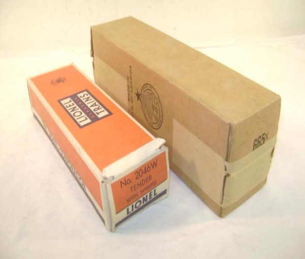 ABT: Great Original Lionel Boxes #665 Engine and #: Paul V. Ambrose and Drew J. Bauer present: These are the Original Boxes for the #665 Steam Engine and #2046W Whistle Tender that Lionel made circa 1958. PLEASE REMEMBER THAT YOU ARE ONLY BIDDING ON TH