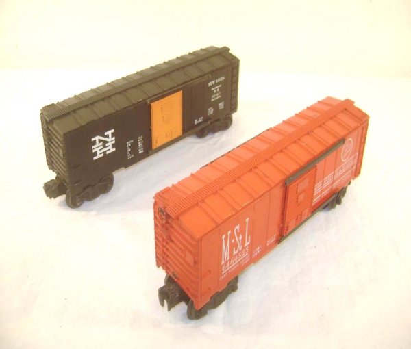 ABT: Lionel #6464-425 NH & #6464-525 M&SL Box Cars: Paul V. Ambrose and Drew J. Bauer present: These are the #6464-425 New Haven Type III and the #6464-525 M&SL Type IIB Box Cars that Lionel made in the middle 1950s. Our Opinion is that they are genera
