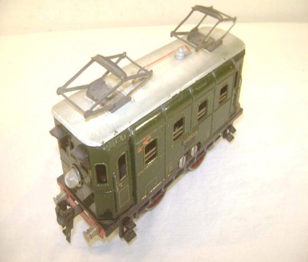 ABT: Marklin O Gauge #RS 12900 Electric Dark Green: Paul V. Ambrose and Drew J. Bauer present: This is the #RS 12900 Dark Green Electric Electric-Type Engine that Marklin made in O Gauge in the 1930s. Our Opinion is that it is generally in Very Good Pl