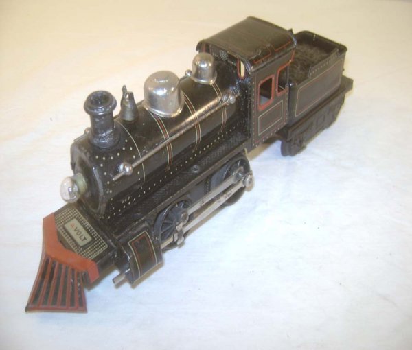 ABT: Bing 4-Volt Electric O Gauge 0-4-0 Steam Loco: Paul V. Ambrose and Drew J. Bauer present: These are the 0-4-0 Electric Steam Locomotive and the Tender that Bing made in O Gauge in the 1920s. Early Bing Logo and marked 4-Volt above the Cowcatcher. 
