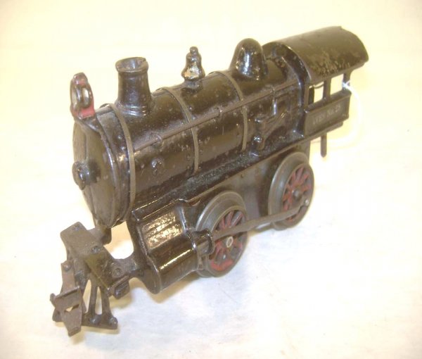 ABT: Ives #25 Clockwork Steam Engine/Odd Factory S: Paul V. Ambrose and Drew J. Bauer present: This is the #25 Clockwork Steam Engine that Ives made in O Gauge circa 1914-16. Actually this is a #20 Clockwork Engine that Ives in a factory error stamped 