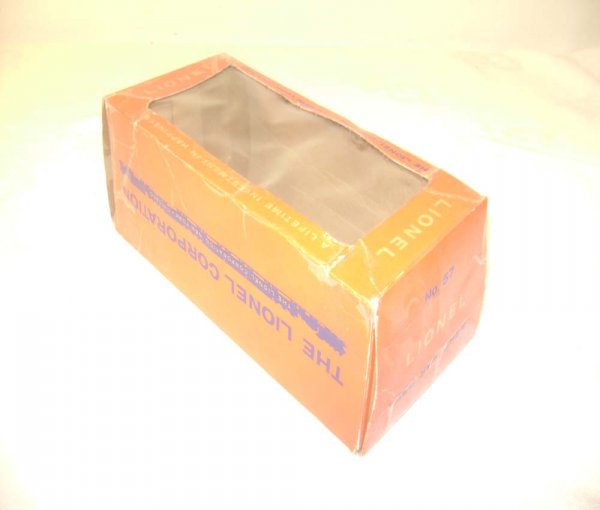 ABT: Lionel #57 AEC Motorized Unit Original Box: Paul V. Ambrose and Drew J. Bauer present: This is the Original Box for the #57 AEC Motorized Unit that Lionel made circa 1959. PLEASE REMEMBER THAT YOU ARE ONLY BIDDING ON THE ORIGINAL BOX. This Orig