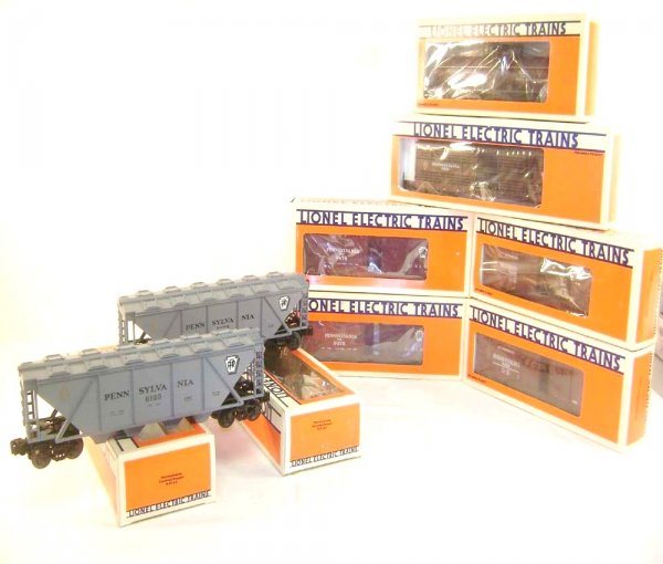 ABT: 8 Mint Lionel Assorted FARR #5 Pennsylvania Fr: Paul V. Ambrose and Drew J. Bauer present: These are eight Assorted Pennsylvania Cars that Lionel made in the middle 1980s as part of the FARR #5 series. Included are two #9456 Pennsylvania Double-Doo