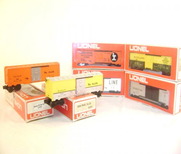 ABT: 6 Assorted Lionel Box Cars from the 1970s/OBs: Paul V. Ambrose and Drew J. Bauer present: These are six Assorted Box Cars that Lionel made in the . Included are the #9710 Rutland, the #9702 SOO, the #9200 Illinois Central, the #9701 B&O Auto, the 