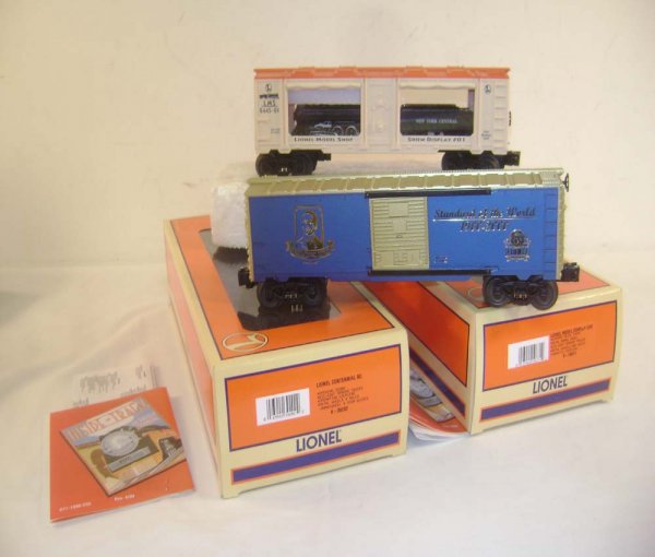 ABT: Mint Lionel #39202/19671 Cars/OBs: Paul V. Ambrose and Drew J. Bauer present: These are the #39202 Lionel Centennial Box Car and the #19671 Lionel Model Display Car that Lionel made a few years ago. Our Opinion is that they are general
