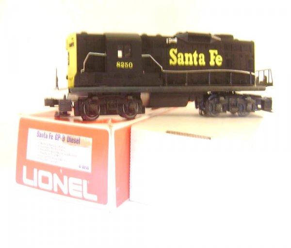 ABT: Great Lionel #8250 Santa Fe GP-9 Diesel/OB: Paul V. Ambrose and Drew J. Bauer present: This is the #8250 Santa Fe GP-9 Diesel that Lionel made in the 1970s. Our Opinion is that it is generally in Excellent Plus Condition, minor signs of use. Th