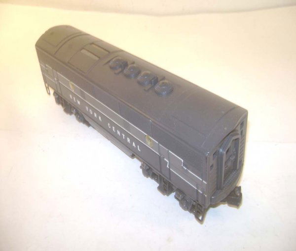 ABT: Great Lionel #2344C NYC F-3 B-Unit -Screen Ro: Paul V. Ambrose and Drew J. Bauer present: This is the #2344C New York Central F-3 Non-Powered B-Unit with screen-roof that Lionel made circa 1950. Our Opinion is that it is generally in Excellent Con