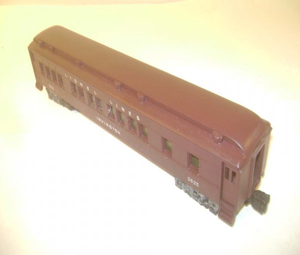 ABT: Lionel #2625 Irvington 1949 Heavyweight: Paul V. Ambrose and Drew J. Bauer present: This is the #2625 Irvington Heavyweight Passenger Car that Lionel made circa 1949. Non-silhouette and taped-couplers. Our Opinion is that it is generally in