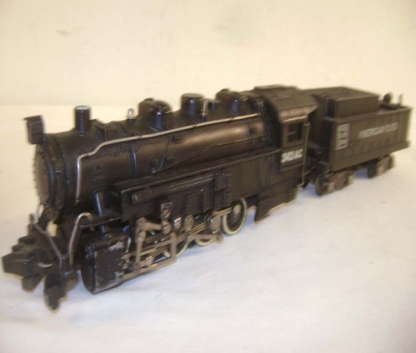 ABT: American Flyer S Gauge #342AC Nickel Plate Roa: Paul V. Ambrose and Drew J. Bauer present: These are the #342AC Nickel Plate Road 0-8-0 Steam Switcher and Tender that American Flyer made in S Gauge in the early 1950s. Replacement knuckle coupler on