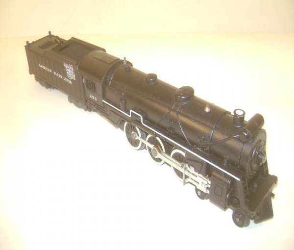 ABT: AF S: #293 Pacific Steam Engine and Tender: Paul V. Ambrose and Drew J. Bauer present: These are the #293 Pacific Steam Engine and Tender that American Flyer made in S Gauge in the 1950s. Our Opinion is that they are generally in Excellent Cond