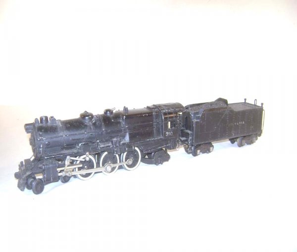ABT: AF S: #310 Pennsylvania K4 Steam Engine and T: Paul V. Ambrose and Drew J. Bauer present: These are the #310 Pennsylvania K4 Steam Engine and Tender that American Flyer made in S Gauge in the later 1940s. Our Opinion is that they are generally in 