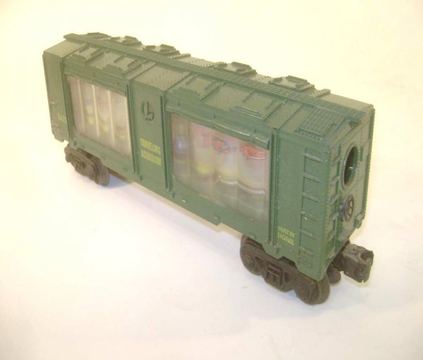 ABT: Lionel #3435 Operating Aquarium Car: Paul V. Ambrose and Drew J. Bauer present: This is the #3435 Operating Aquarium Car that Lionel made circa 1959/60. Yellow rubber-stamped Lettering. Our Opinion is that it is generally in Excellent Co