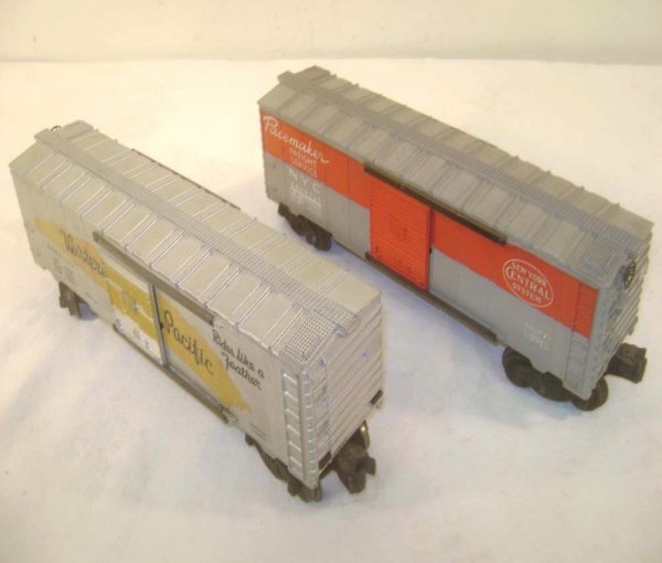 ABT: Lionel #6464-100 WP & #6464-125 NYC Pacemaker: Paul V. Ambrose and Drew J. Bauer present: These are the #6464-100 Western Pacific and the #6464-125 NYC Pacemaker Boxcars that Lionel made in the early 1950s. The -100 is on a Type IIA body and the -
