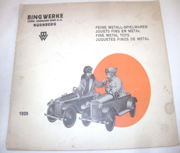 ABT: Rare 1929 Bing Train and Toy Catalog: Paul V. Ambrose and Drew J. Bauer present: This a the rare 1929 Bing German Language Catalog featuring both Trains and Metal Toys. Our Opinion is that it is generally in Excellent Condition. Cover fir
