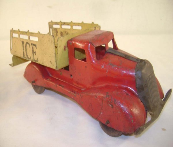 ABT: Great 11-inch Metal Ice Truck: Paul V. Ambrose and Drew J. Bauer present: This is a metal 11-inch Ice Truck from circa the 1930s. Our Opinion is that it is generally in Good Condition. No Box. All Original in our Opinion. Please ad