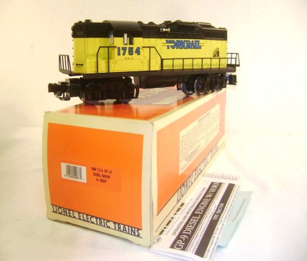 ABT: Lionel #52037 1994 TCA York Rail GP-9 Diesel E: Paul V. Ambrose and Drew J. Bauer present: This is the #52037 TCA York Rail GP-9 Diesel Engine that Lionel made circa 1994. Our Opinion is that it is generally in Like New Condition. A Nice Box. All O