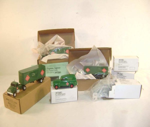 ABT: Ertl DIecast Collection/OBs: Paul V. Ambrose and Drew J. Bauer present: This is a collection of Ertl Vehicles as shown. Included are the four REA Tractor Trailer, #B309VO REA Delivery Van, two #3803V0 REA Delivery Trucks and a #B
