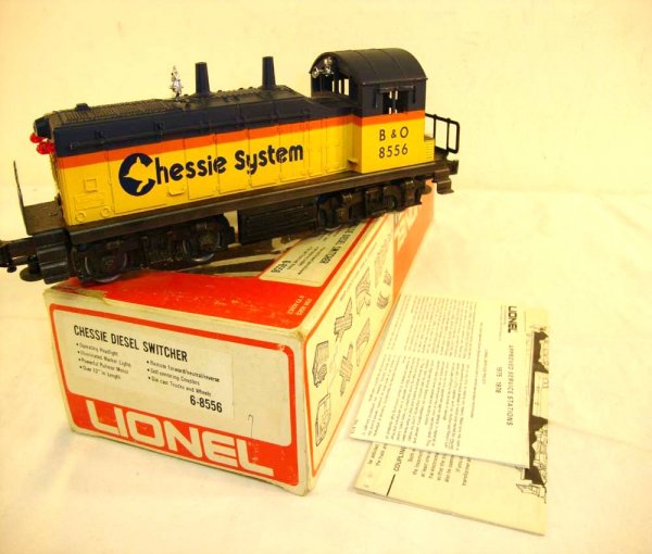 ABT: Great Lionel #8556 Chessie Diesel Switcher/OB: Paul V. Ambrose and Drew J. Bauer present: This is the #8556 Chessie Diesel Switcher that Lionel made in the 1970s. Our Opinion is that it is generally in Like New Condition, no signs of use other tha