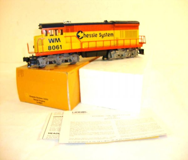 ABT: Lionel #8061 Chessie System U36C Diesel/OB: Paul V. Ambrose and Drew J. Bauer present: This is the #8061 Chessie System U36C Diesel that Lionel made circa 1980. Our Opinion is that it is generally in Excellent Plus Condition. The Original Box h