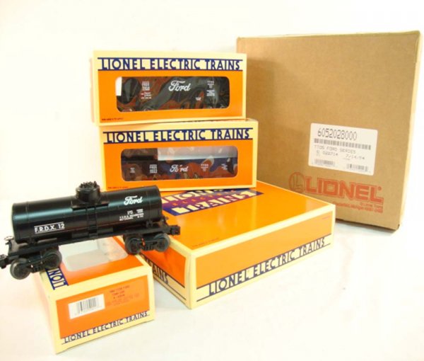 ABT: Mint Lionel #52028 TTOS 1994 3 Pack of Ford F: Paul V. Ambrose and Drew J. Bauer present: This is the #52028 Three Pack of Ford Freight Cars that Lionel made for the 1994 TTOS Convention in Dearborn. Included are the #52029 Tank Car, the #52030 Go