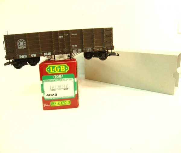 ABT: LGB #4073 D&RGW Gondola/OB: Paul V. Ambrose and Drew J. Bauer present: This is the #4073 D&RGW Gondola (missing brake wheel) that LGB made in G Scale in the 1980s. Our Opinion is that it is generally in Excellent Condition, miss