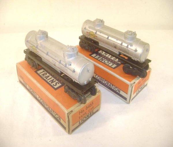 ABT: 2 Lionel Sunoco Two-Dome Tank Cars/OBs: Paul V. Ambrose and Drew J. Bauer present: These are two #6465 Sunoco Two-Dome Tank Cars with OBs that Lionel made circa 1950. Please add $14.00 for US-48 Shipping and Insurance.