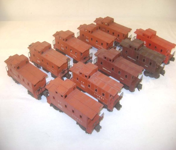 ABT: 10 Assorted Lionel SP-type Cabooses: Paul V. Ambrose and Drew J. Bauer present: These are a ten item group of assorted number SP-type Cabooses that Lionel made in the late 1940s and into the 1950s. Please add $20.00 for US-48 Shipping an