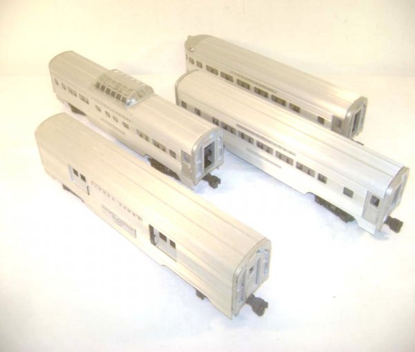 ABT: Lionel #2530/31/32/33 Silver Dawn Passenger C: Paul V. Ambrose and Drew J. Bauer present: These are the #2350 Baggage, #2531 Silver Dawn Observation Car, the #2532 Silver Range Vista Dome, the #2533 Silver Cloud Pullman Extruded-Aluminum Passenger