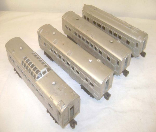 ABT: Lionel #2432/2434/2435/2436 Silver Passenger: Paul V. Ambrose and Drew J. Bauer present: These are the #2432 Clifton Vista Dome, the #2434 Newark, the #2435 Elizabeth and the #2436 Summit Silver Passenger Cars with Red Lettering that Lionel made