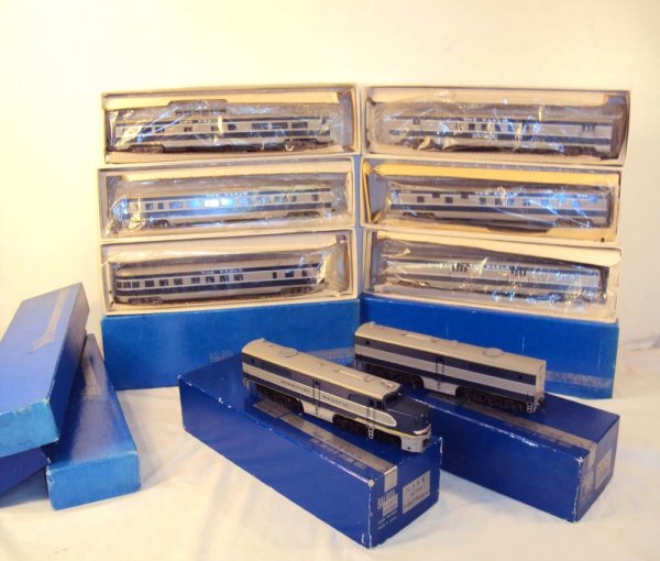 ABT: HO Brass: Awesome Balboa MoPac Alco PA Diesels: Paul V. Ambrose and Drew J. Bauer present: This is an amazing HO Brass 8-piece Missouri Pacific/The Eagle Diesel Passenger Set that Balboa made in Japan circa the 1960s. Included are the Alco/PA #608 