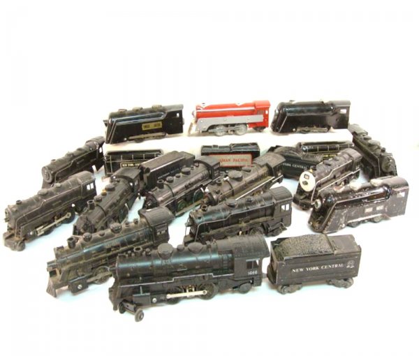 ABT: Marx Marx Marx (a lot of Marx Steam Engines a: Paul V. Ambrose and Drew J. Bauer present: These are fourteen Steam Engines and six Tenders that Marx made in O Gauge in the 1940s and 50s. Please add $30.00 for US-48 Shipping and Insurance.