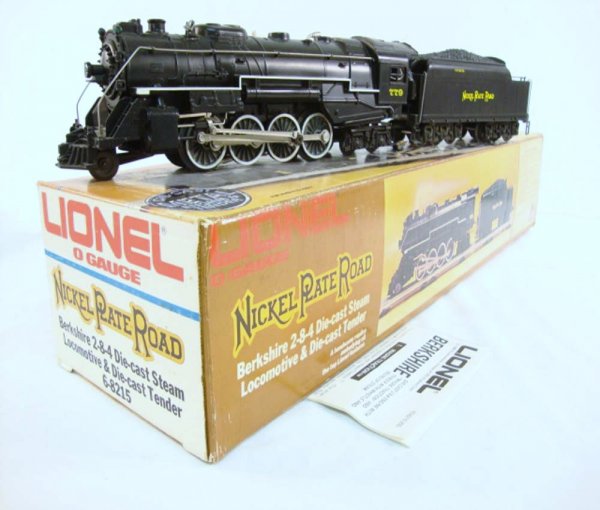 ABT: Great Lionel #8215 Nickle Plate Road Berkshire : Paul V. Ambrose and Drew J. Bauer present: These are the #8215 Diecast Nickle Plate Road Berkshire Steam Engine and Diecast Tender with Sounds of Steam and Whistle that Lionel made in the 1970s. Our O