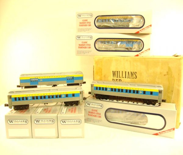 ABT: 6 Williams Delaware & Hudson Heavyweight Passe: Paul V. Ambrose and Drew J. Bauer present: These are six Delaware & Hudson Heavyweight Passenger Cars that Williams made in O Gauge several years ago. Our Opinion is that they are generally in Like Ne