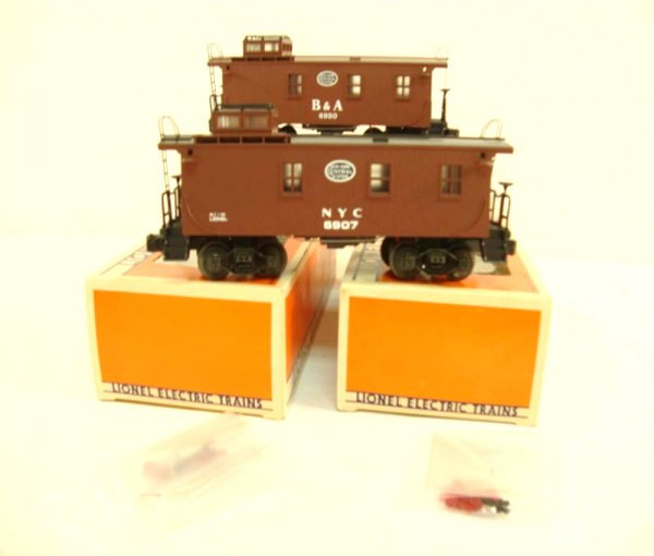 ABT: Mint Lionel #6909/6820 Cabooses/OBs - B&A Dir: Paul V. Ambrose and Drew J. Bauer present: These are the #6907 New York Central and the #6920 B & A Cabooses that Lionel made in the middle 1980s as part of the B&A Direct Mail Hudson Set. Our Opinion