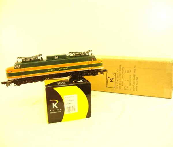 ABT: K-Line #K2733-5017CV Great Northern EP-5 Elec: Paul V. Ambrose and Drew J. Bauer present: This is the #K2733-5017CV Great Northern EP-5 Electric with Dual Motors that K-Line made in O Gauge a few years ago. Our Opinion is that it is generally in L