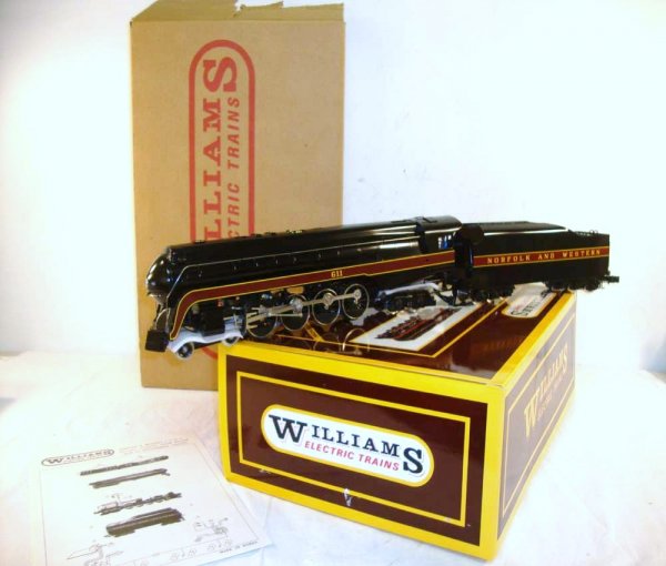 ABT: Williams #5601 Norfolk and Western J Class 4-: Paul V. Ambrose and Drew J. Bauer present: These are the #5601 Norfolk and Western J Class 4-8-4 Streamline Steam Engine and Tender that Williams made in O Gauge several years ago. Features Marker Lig