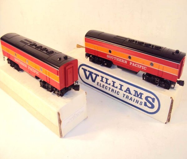 ABT: 2 Williams F768 Southern Pacific B-Units/OBs: Paul V. Ambrose and Drew J. Bauer present: These are two #F768 Southern Pacific B-Units with true sounds that Williams made in O Gauge several years ago. Our Opinion is that they are generally in Mint