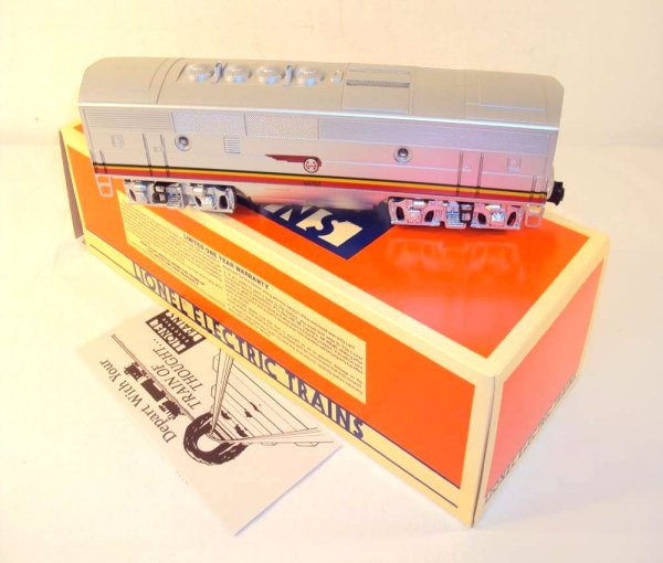 ABT: Mint Lionel #18115 Silver/Red Santa Fe F-3 B : Paul V. Ambrose and Drew J. Bauer present: This is the #18115 Silver/Red Santa Fe F-3 B Unit Diesel that Lionel made in the 1990s. Our Opinion is that it is generally in Mint Condition, no signs of us