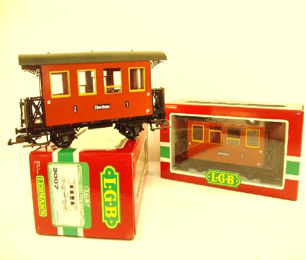 ABT: LGB G Scale: 2 #3007 Coaches/OBs: Paul V. Ambrose and Drew J. Bauer present: These are two #3007 Coaches that LGB made in G Scale a few years ago. Our Opinion is that they are generally in Like New Condition. Nice Boxes, minor wear. A