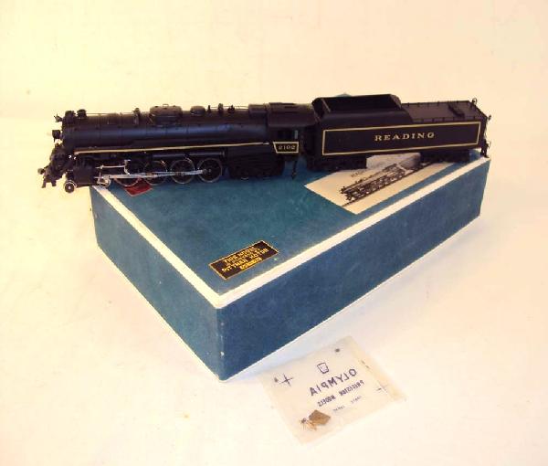 ABT: Olympia/Gem HO Brass: Reading 4-8-4 Steam Eng: Paul V. Ambrose and Drew J. Bauer present: These are the HO Brass Reading 4-8-4 Northern Steam Engine and Tender that Olympia/Gem made in the later 1960s. Custom painted and decorated. Our Opinion is 