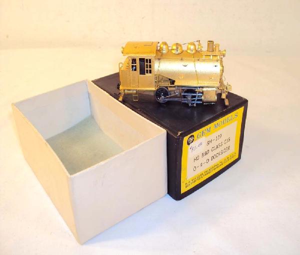 ABT: Gem HO Brass: B&O 0-4-0 C-16 Docksider/OB: Paul V. Ambrose and Drew J. Bauer present: This is the HO Brass B&O 0-4-0 C-16 Docksider Yard Engine that Gem made circa 1970. Our Opinion is that it is generally in Like New Condition. The Original B