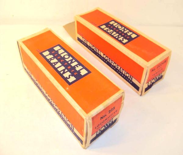 ABT: Lionel Original Boxes #225 & #2224W Engine &: Paul V. Ambrose and Drew J. Bauer present: These are the Original Boxes for the #225 Steam engine and #2224W Whistle Tender that Lionel made circa 1940. PLEASE REMEMBER THAT YOU ARE ONLY BIDDING ON TH