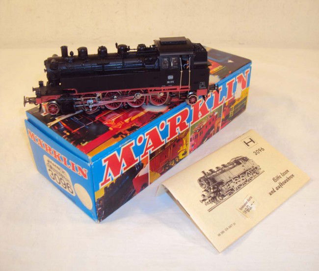 ABT: Great Marklin HO Steam 2-6-2 Tank Engine/OB: Paul V. Ambrose and Drew J. Bauer present: This is the #3096 Steam 2-8-2 Tank Engine that Marklin made circa the late 1960s. Our Opinion is that it is generally in Like New Condition. Includes nice OB
