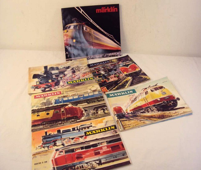 ABT: 6 Marklin 1960s Era Catalogs: Paul V. Ambrose and Drew J. Bauer present: This is a group of Catalogs that Marklin issued in the 1960s, and one example from the 1970s. Great for reference. Our Opinion is that they are generally in 