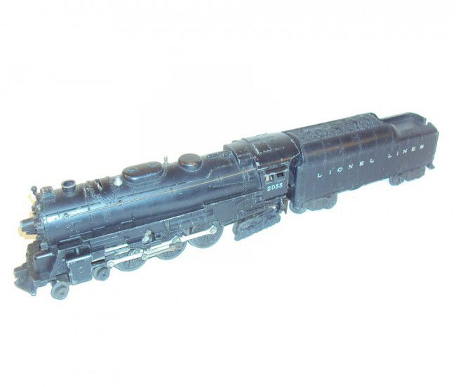 ABT: Lionel #2055 & #2046W Steam Engine & Tender: Paul V. Ambrose and Drew J. Bauer present: These are the #2055 Steam Engine and #2046W Whistle Tender that Lionel made in the middle 1950s. Our Opinion is that they are generally in Very Good Plus Con