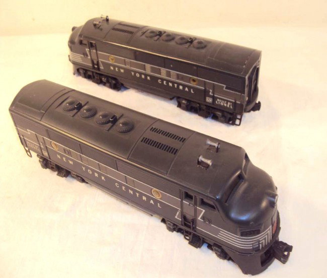 ABT: Lionel #2354 New York Central F-3 AA Diesels: Paul V. Ambrose and Drew J. Bauer present: These are the #2354 New York Central F-3 AA Diesels with Dual Motors, Magnetraction and Horn that Lionel made in the middle 1950s. Our Opinion is that they a