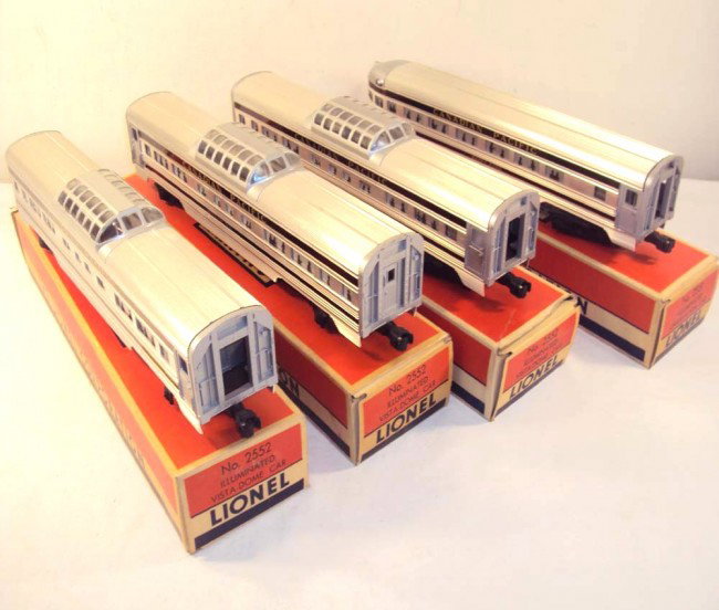 ABT: Three Exceptional Lionel #2552 CP Skyline 500: Paul V. Ambrose and Drew J. Bauer present: These are three #2552 Canadian Pacific Skyline 500 Vista Domes and the the #2551 Observation Car that Lionel made in 1957 exclusively for the highly sought #