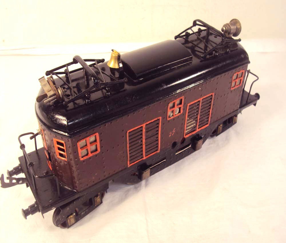 ABT: Unmarked 1 Gauge Twin Pantograph 4-4-4 Electr: Paul V. Ambrose and Drew J. Bauer present: This is a twin Pantograph 4-4-4 Electric that was made in 1 gauge by an unknown Maker circa the 1920s. We believe it is German-made but we cannot with certai