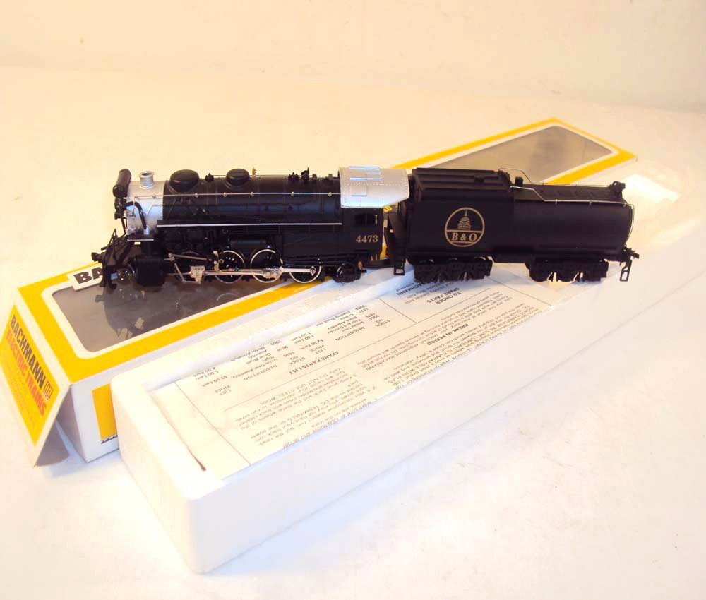 ABT: Bachmann HO #41-545-12 B&O Engine & Tender/OB: Paul V. Ambrose and Drew J. Bauer present: These are the #41-545-12 B&O Engine & Tender that Bachmann made a few years ago in HO gauge. Our Opinion is that they are generally in Mint Condition. All Or