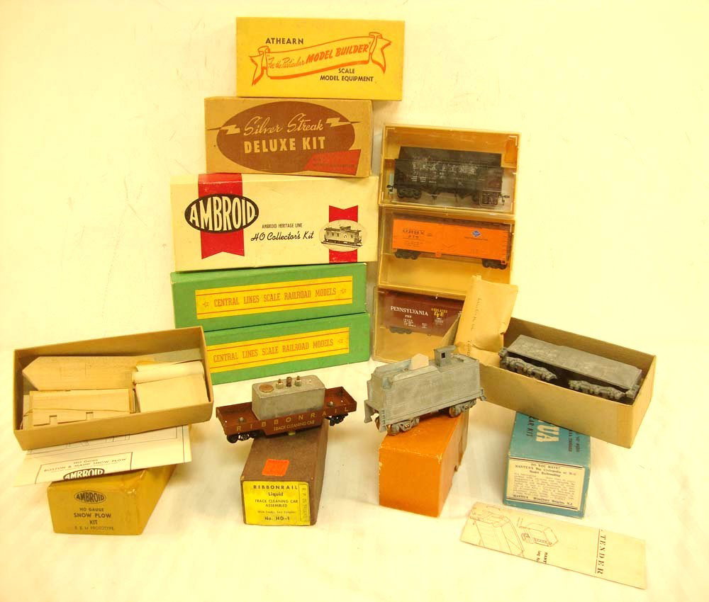 ABT: Nice 12-item HO Assortment Tenders & Rolling S: Paul V. Ambrose and Drew J. Bauer present: These are twelve Assorted items (Tenders and Rolling Stock, and some as Kits) that were made by various better-quality Makers long ago in HO gauge. Includes 